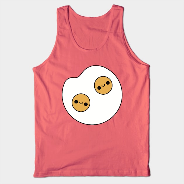 Cute Kawaii Fried Eggs Tank Top by KawaiiByDice